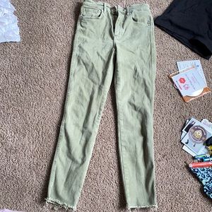 Navy green skinny jeans size 28 worn only a few times.